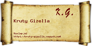 Kruty Gizella névjegykártya